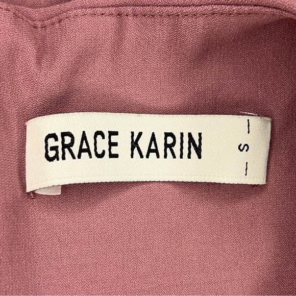 SMALL GRACE KARIN MAUVE PINK RETRO PINUP DRESS PENCIL STYLE ROCKABILLY - Picture 11 of 14